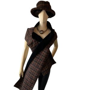 Elegant Plaid Scarf and Wrap Set